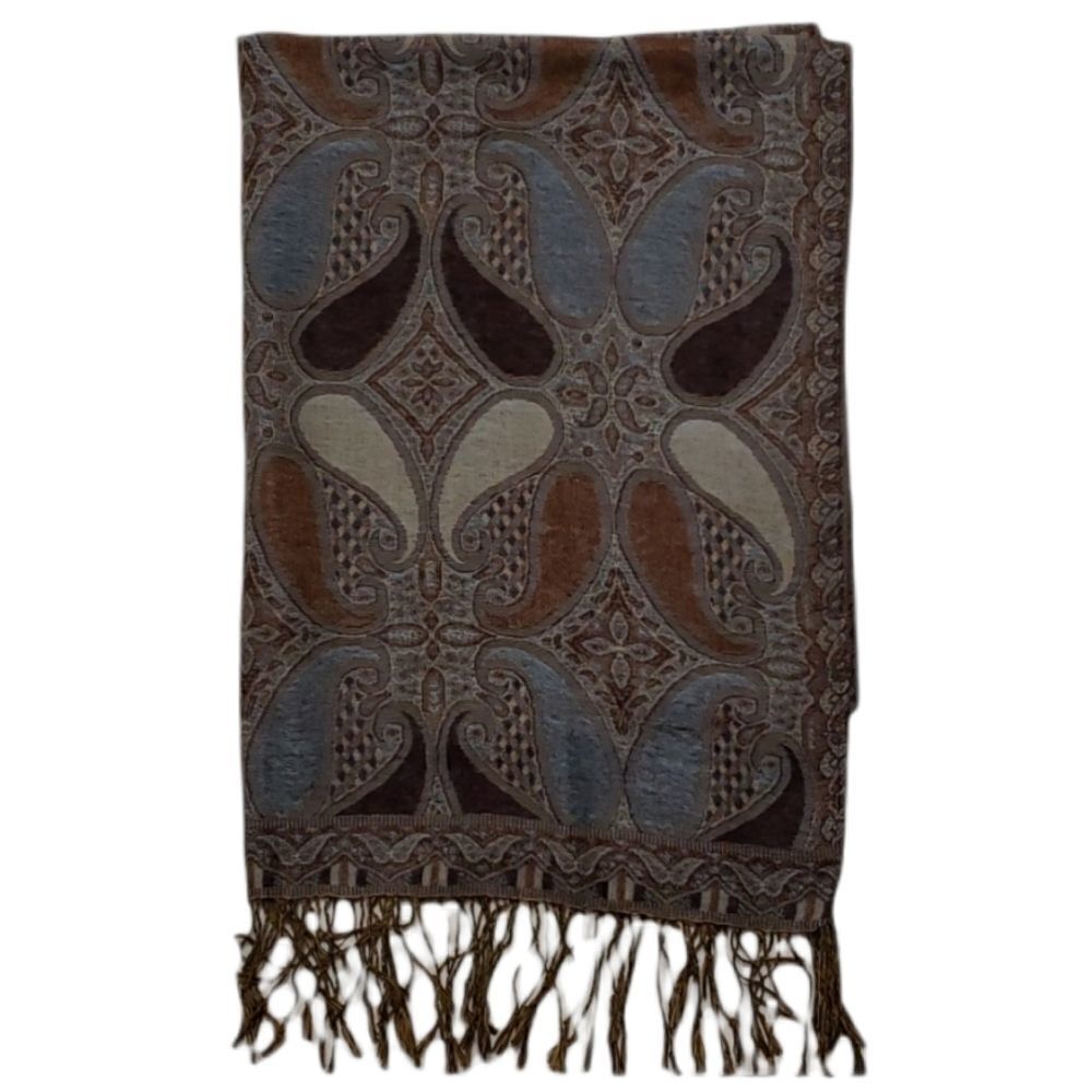 Paisley scarf neutral tones